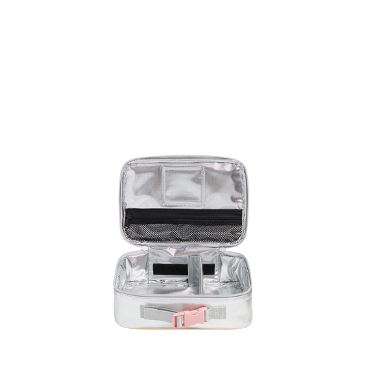 Image showing STATE Bags Rodgers Lunch Box Pink/Silver Interior
