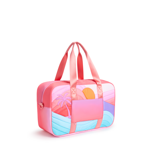 STATE Bags Rockaway Duffle Nylon Puffer Sunset Back View Click to Zoom