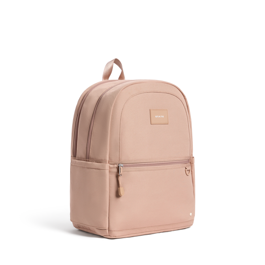 STATE Bags Kane Double Pocket Backpack Mocha Side View Click to Zoom
