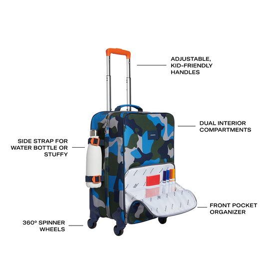 state bags Logan suitcase polyester camo features click to zoom