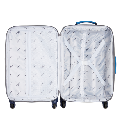 state bags Logan suitcase polyester camo interior overhead view click to zoom