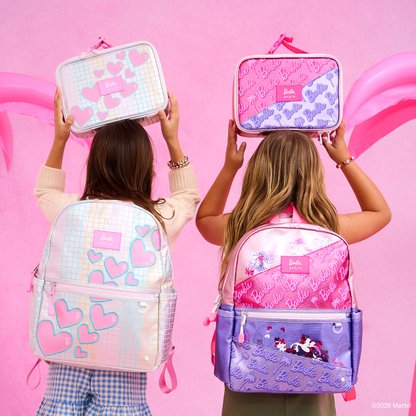 girls holding STATE x Barbie™ Rodgers Lunch Boxes