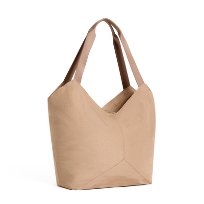 STATE Bags Beverly Tote Crinkled Nylon Affogato Side View Click to Zoom