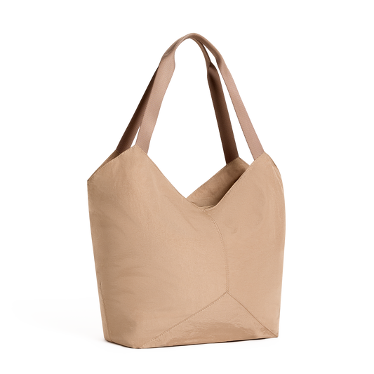 STATE Bags Beverly Tote Crinkled Nylon Affogato Side View Click to Zoom