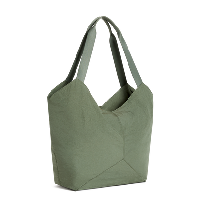 STATE Bags Beverly Tote Crinkled Nylon Olive Side View Click to Zoom