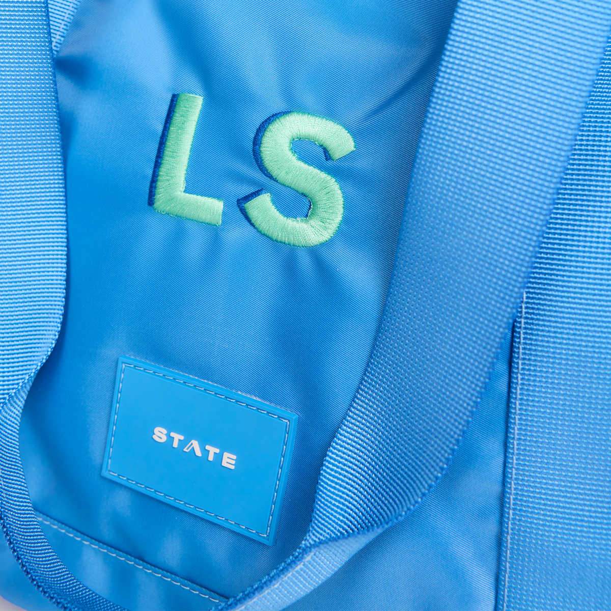state bags graham tote blue personalized