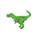 state bags t-rex charm polyester green front view click to zoom
