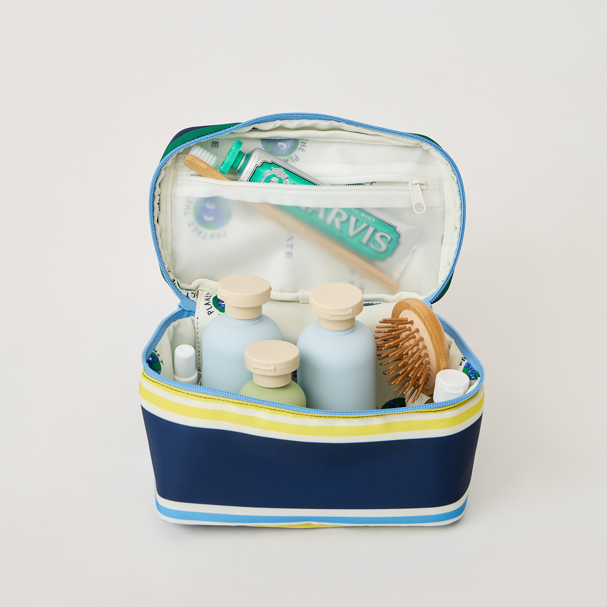 Image showing Kai Toiletry Kit Polo Stripe packed for a trip