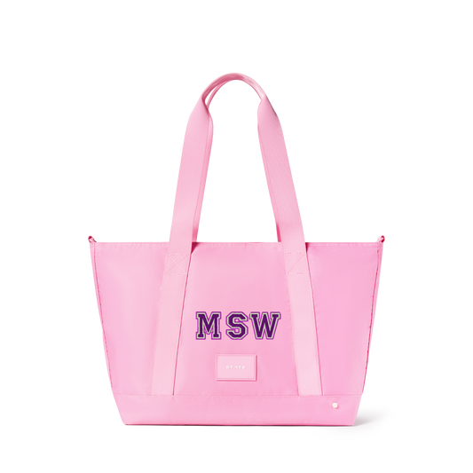 STATE Bags Graham Tote Pink Front View Personalized Click to Zoom