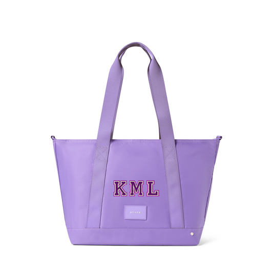 STATE Bags Graham Tote Purple Front View Personalized Click to Zoom