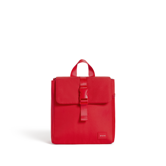 STATE Bags Richmond Lunch Sack Red Front View Click to Zoom