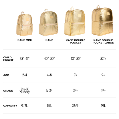 STATE Bags Kane Backpack Size Comparison Chart