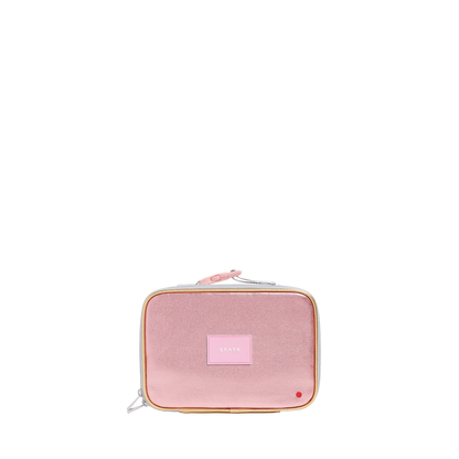 STATE Bags Rodgers Lunch Box Pink/Silver Front View Click to Zoom