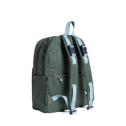 state bags lorimer diaper bag backpack nylon olive back view side angle click to zoom