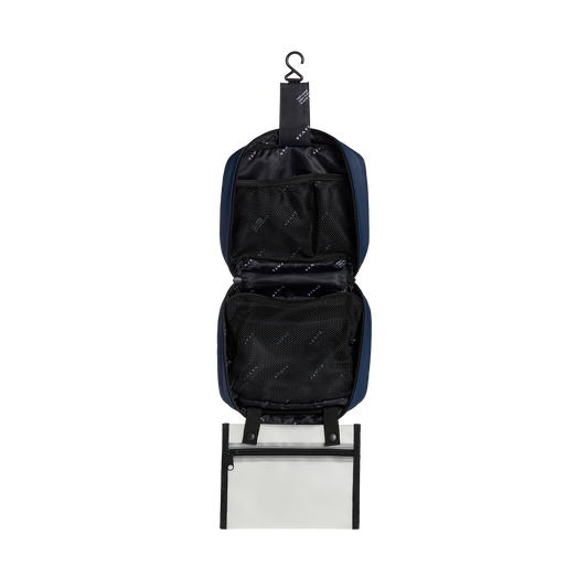 STATE bags Bensen toiletry kit water resistant navy interior view click to zoom