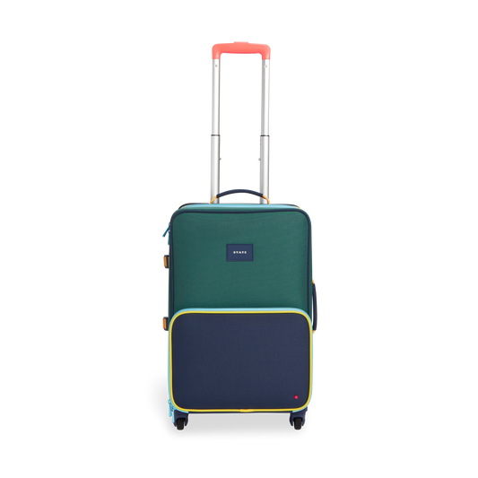state bags Logan suitcase polyester green/navy front view click to zoom