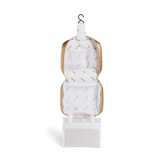 STATE Bags Bensen Toiletry Kit Metallic Gold Interior View Click to Zoom