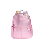 STATE Bags Kane Double Pocket Large Backpack Metallic Pink Front View Click to Zoom