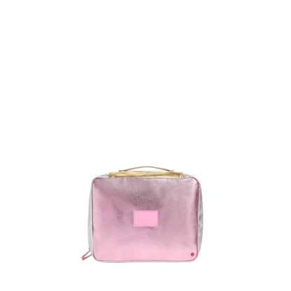 STATE Bags Bensen Toiletry Kit Large Pink/Silver Front View Click to Zoom