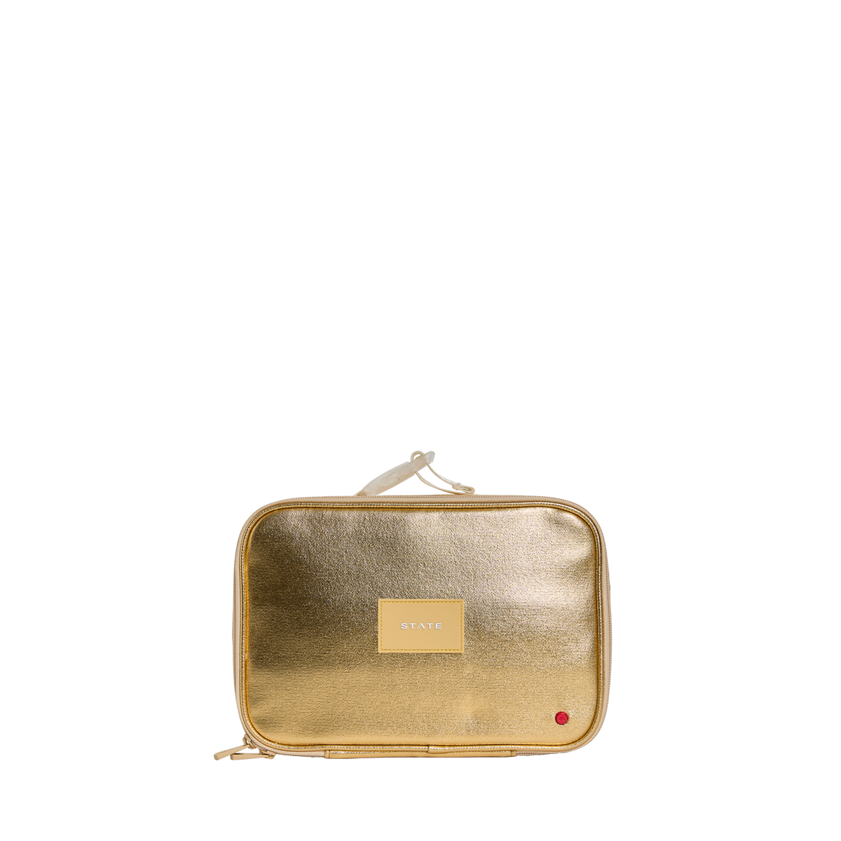 State Bags Rodgers Lunch Box Metallic Gold Front View Click to Zoom