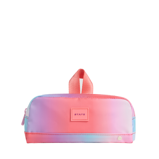 STATE Bags Clinton Pencil Case Nylon Sunset Gradient Front View Click to Zoom