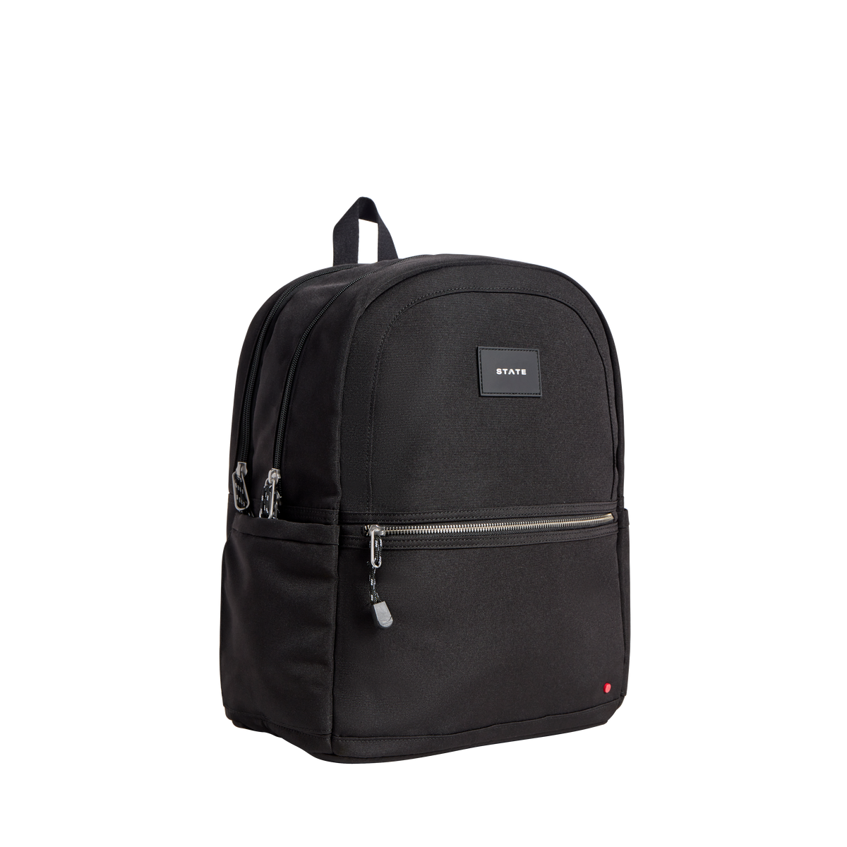 STATE Bags Evans Double Pocket Backpack Polyester Canvas Side View Click to Zoom