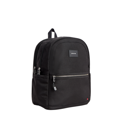 STATE Bags Evans Double Pocket Backpack Polyester Canvas Side View Click to Zoom