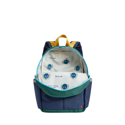 STATE Bags Kane Kids Mini Green/Navy Interior View Click to Zoom