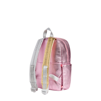 state bags kane kids mini travel backpack metallic pink/silver back view click to zoom