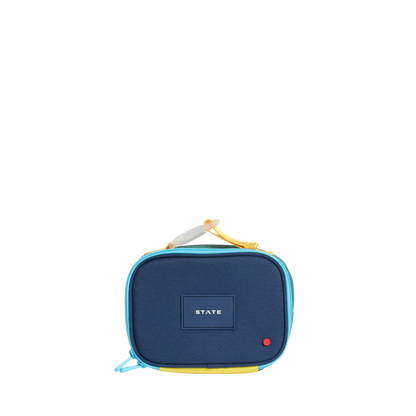 state bags mini rodgers snack pack lunch box polyester canvas green/navy front view click to zoom