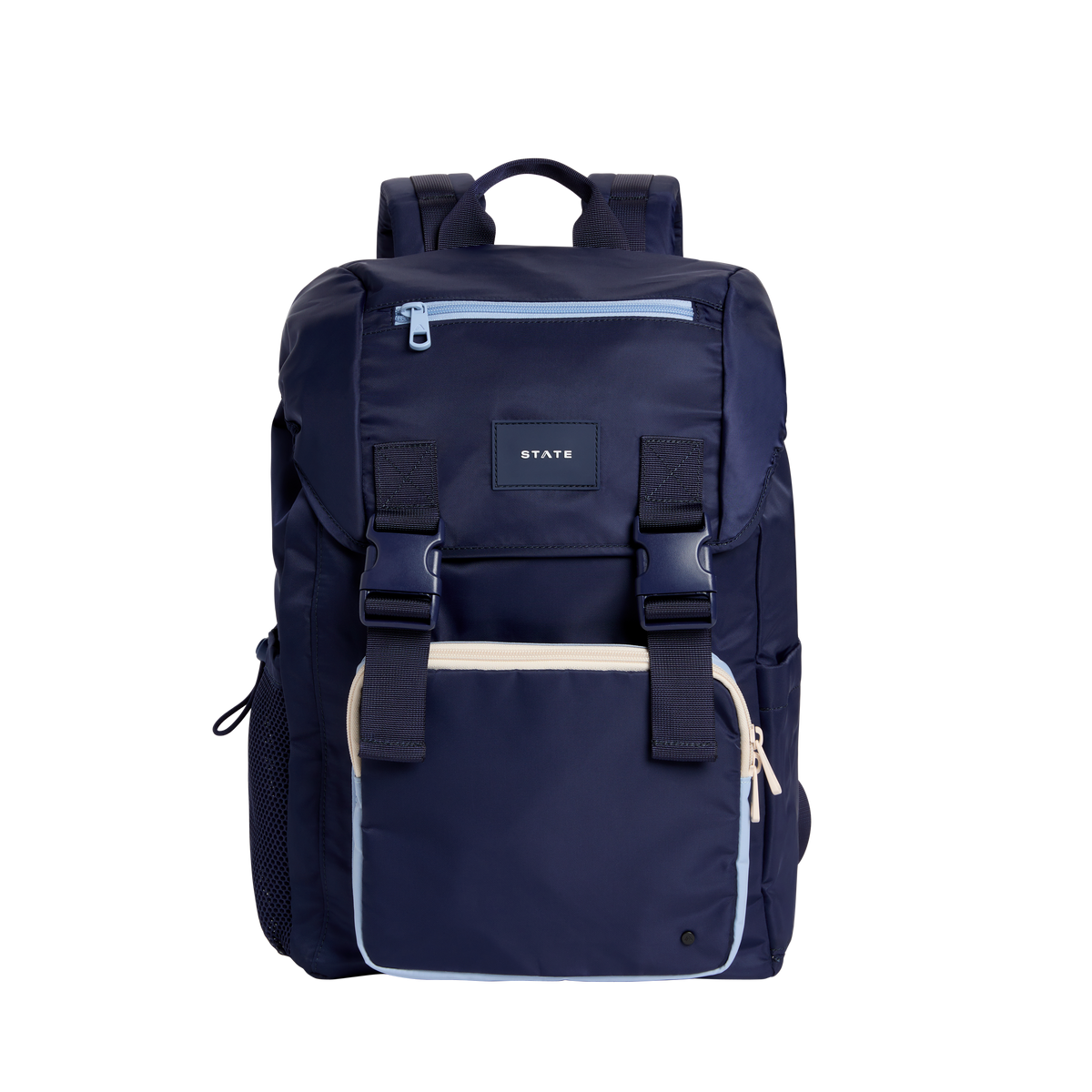 STATE Bags Grove Rucksack Nylon Navy Front View Click to Zoom