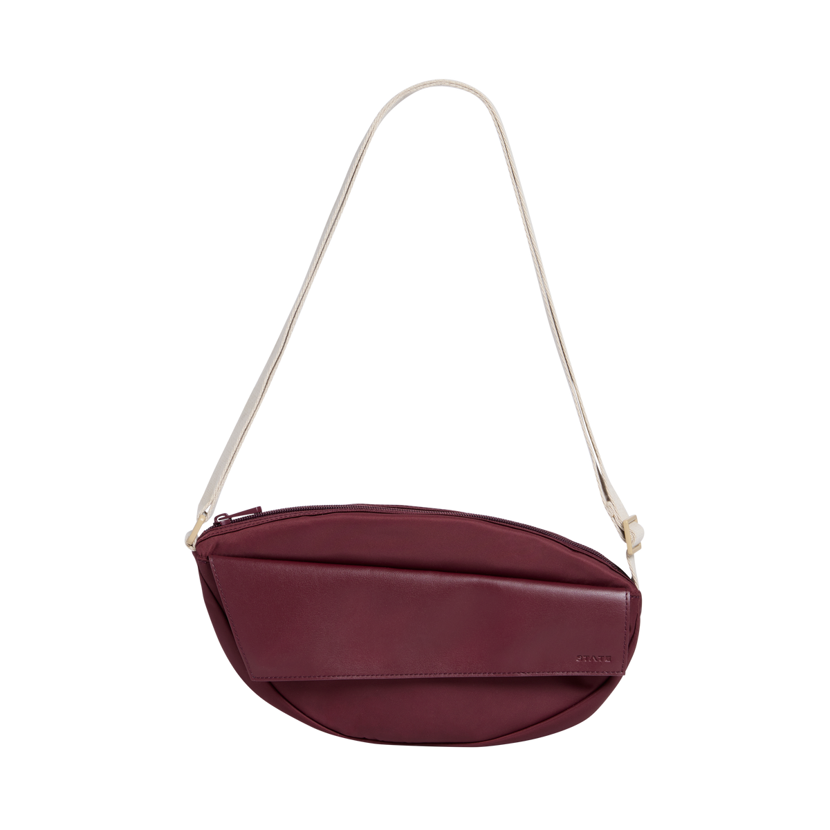 STATE Bags Willow Crossbody Burgundy Front View Click to Zoom