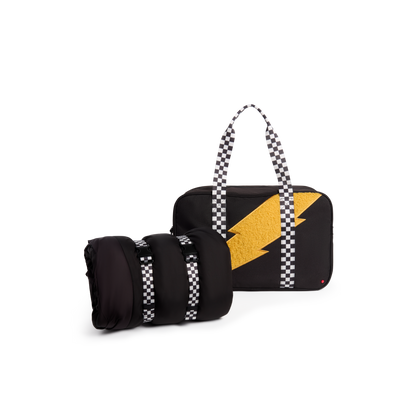 STATE Bags Redwood Sleeping Bag and Rockaway Duffle Bolt Front View Click to Zoom