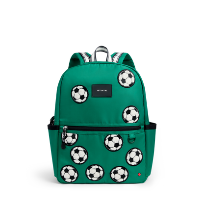 STATE Bags Kane Backpack Fuzzy Soccer Balls Front View Click to Zoom