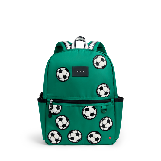 STATE Bags Kane Backpack Fuzzy Soccer Balls Front View Click to Zoom