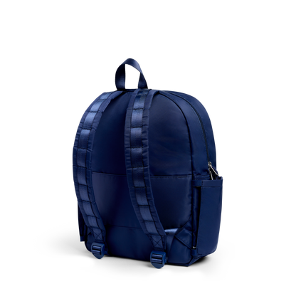 STATE Bags Kane Backpack Blue Chevron Back Side View Click to Zoom