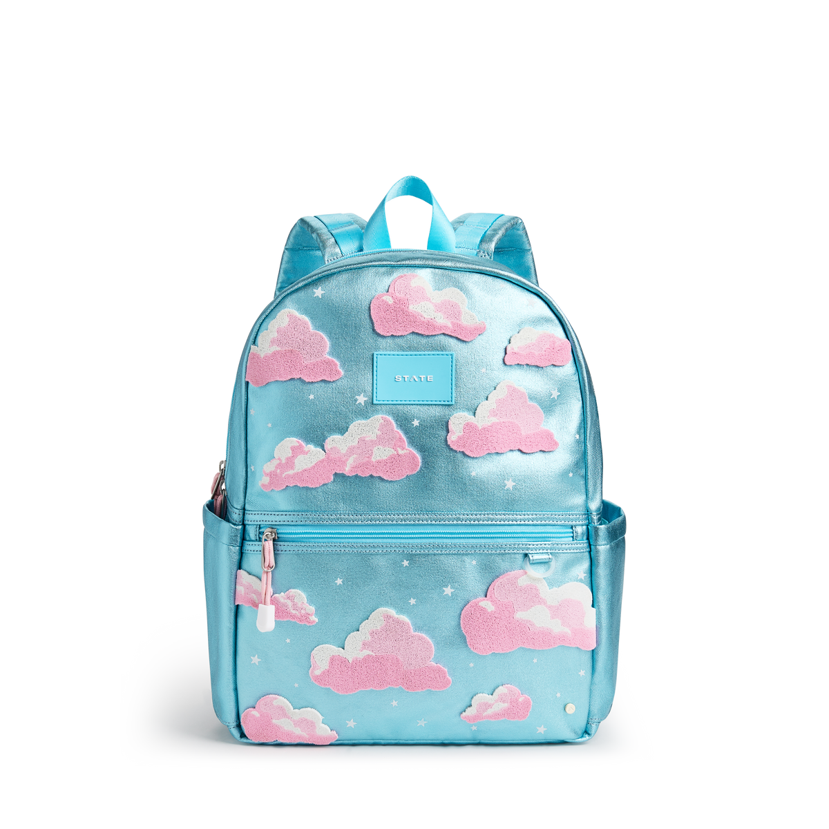 STATE Bags Kane Backpack Metallic Clouds Front View Click to Zoom