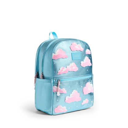 STATE Bags Kane Double Pocket Backpack Metallic Clouds Front View Click to Zoom
