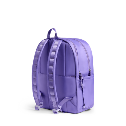 STATE Bags Kane Double Pocket Large Backpack Lilac Chevron Back View Click to Zoom