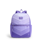 STATE Bags Kane Double Pocket Large Backpack Lilac Chevron Front View Click to Zoom