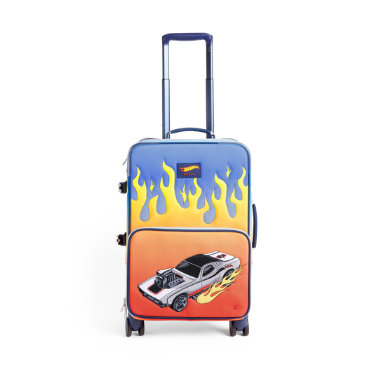 STATE x Hot Wheel Logan Carry-On Suitcase Flames Front View Click to Zoom