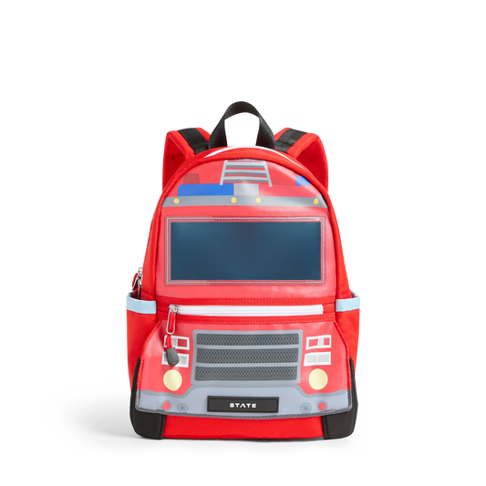 STATE Bags Kane Mini Firetruck Front View Click to Zoom