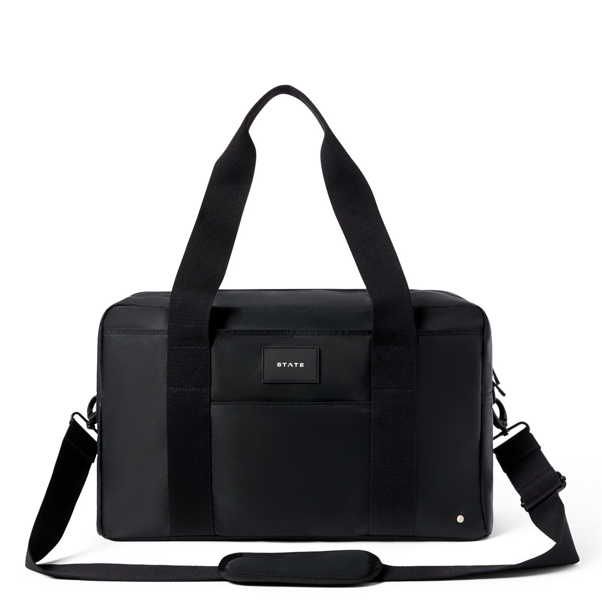 STATE Bags Wellington Weekender Medium Black Front View Click to Zoom