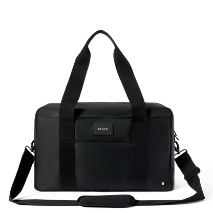 STATE Bags Wellington Weekender Medium Black Front View Click to Zoom
