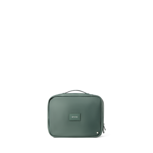 STATE Bags Bensen Toiletry Kit Large Olive Front View Click to Zoom