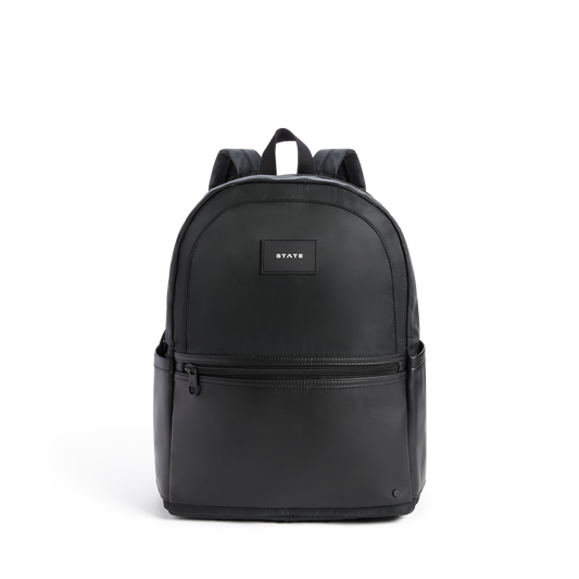STATE Bags Evan's Double Pocket Black Front View Click to Zoom
