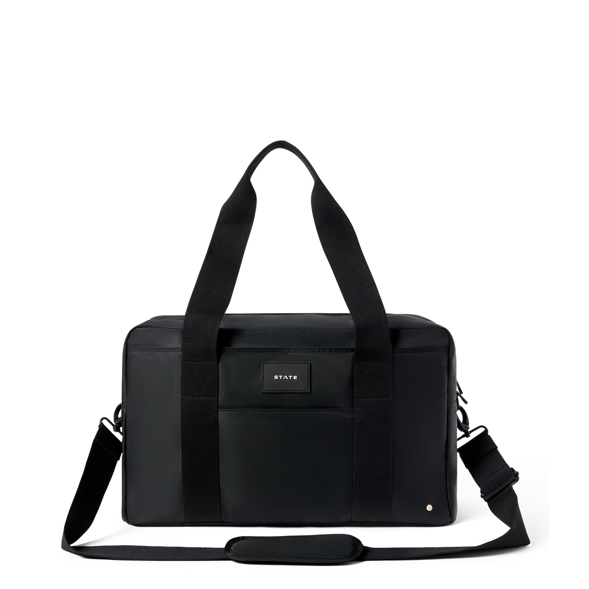 STATE Bags Wellington Weekender Medium Black Front View Click to Zoom