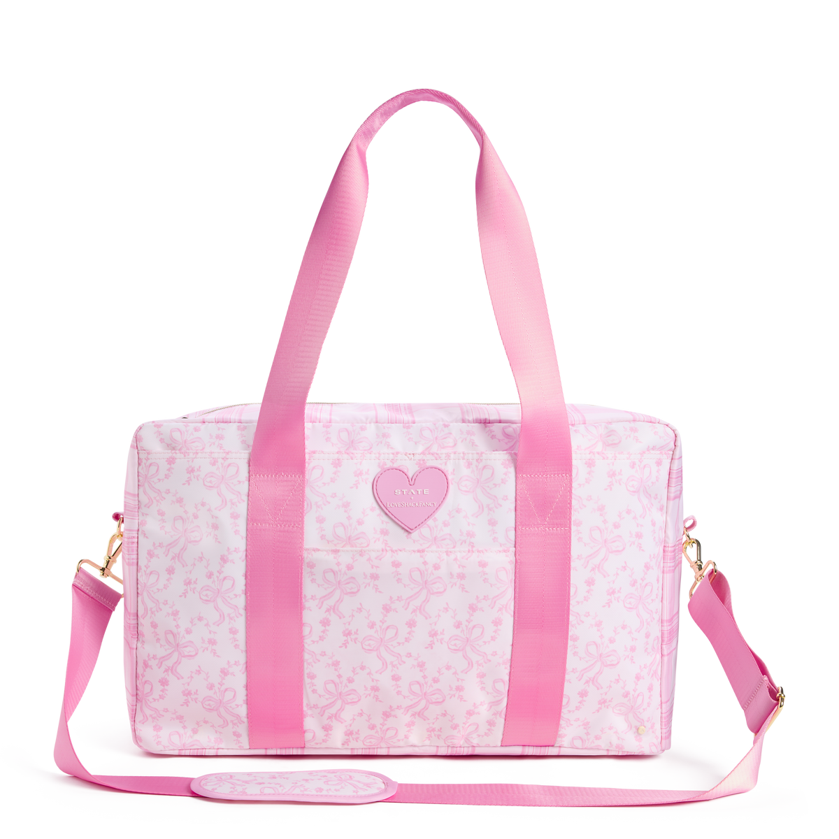 STATE x LoveShackFancy Wellington Weekender Pink Vanilla Front View Click to Zoom