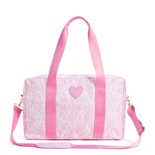 STATE x LoveShackFancy Wellington Weekender Pink Vanilla Front View Click to Zoom