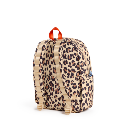 STATE Bags Kane Kids Travel Backpack Printed Canvas Leopard Back View Click to Zoom